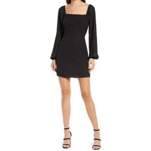 All in Favor BNWOT long sleeve mini dress black size small back cut out